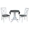 International Concepts Round 42 in. Dual Drop Leaf Dining Table with 2 X-back Chairs - 3 Piece Dining Set, 42 in W, Wood K05-42DP-C14P - alternate 5
